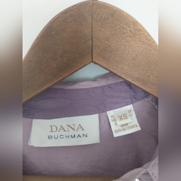 Lavender Purple  Pastel Silk Blouse | Size XS​ - Picture 3 of 3